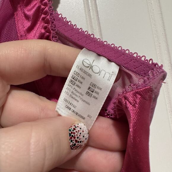 Elomi Cate Pink Wired Full Cup Bra Size 36K - Picture 4 of 5
